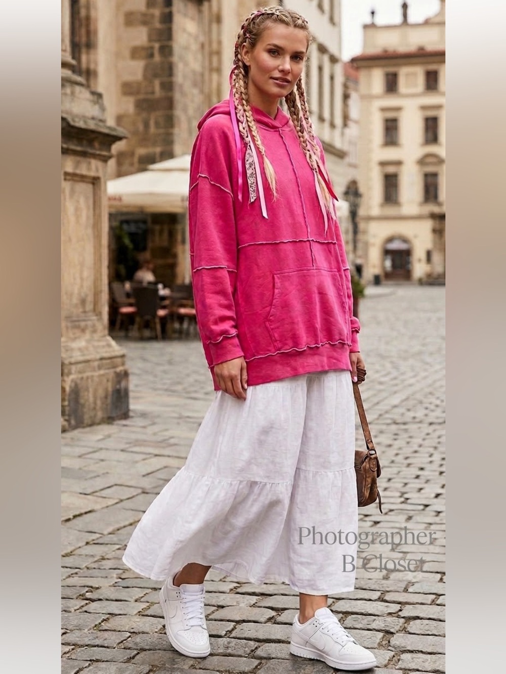 New Oversized exposed raw hem hoodie